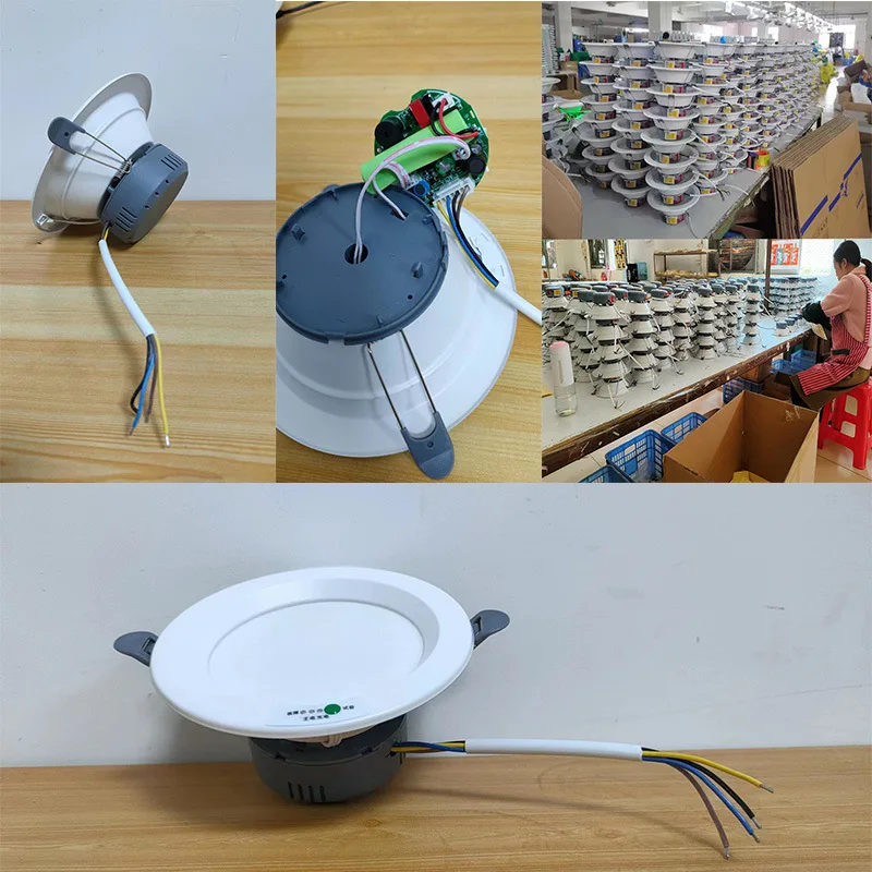 PIR motion sensor fire first aid integrated LED recessed downlight office first aid ceiling concealed downlight