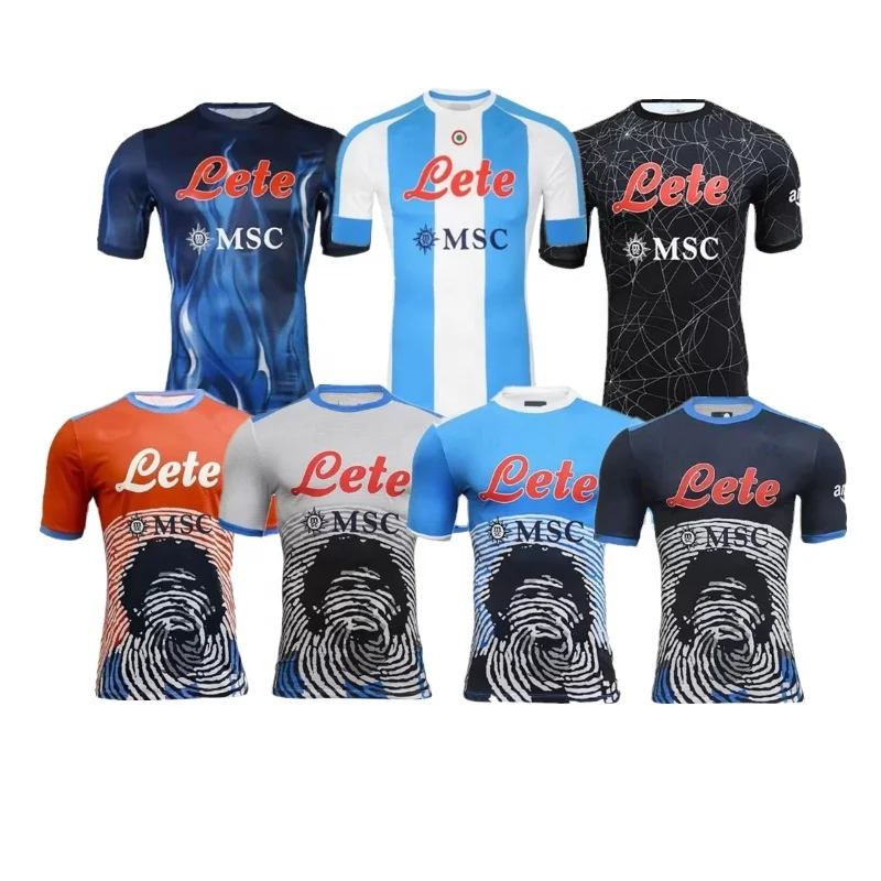 Thai Quality 2022 Naples Special red blue White black Soccer Jersey 2021 men Naples Quick dry breathable Football Shirt 3rd