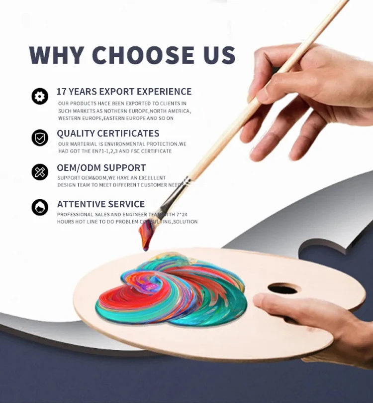 Haihui factory oem acrylic oil paint brushes products art materials for artist art supplies professional