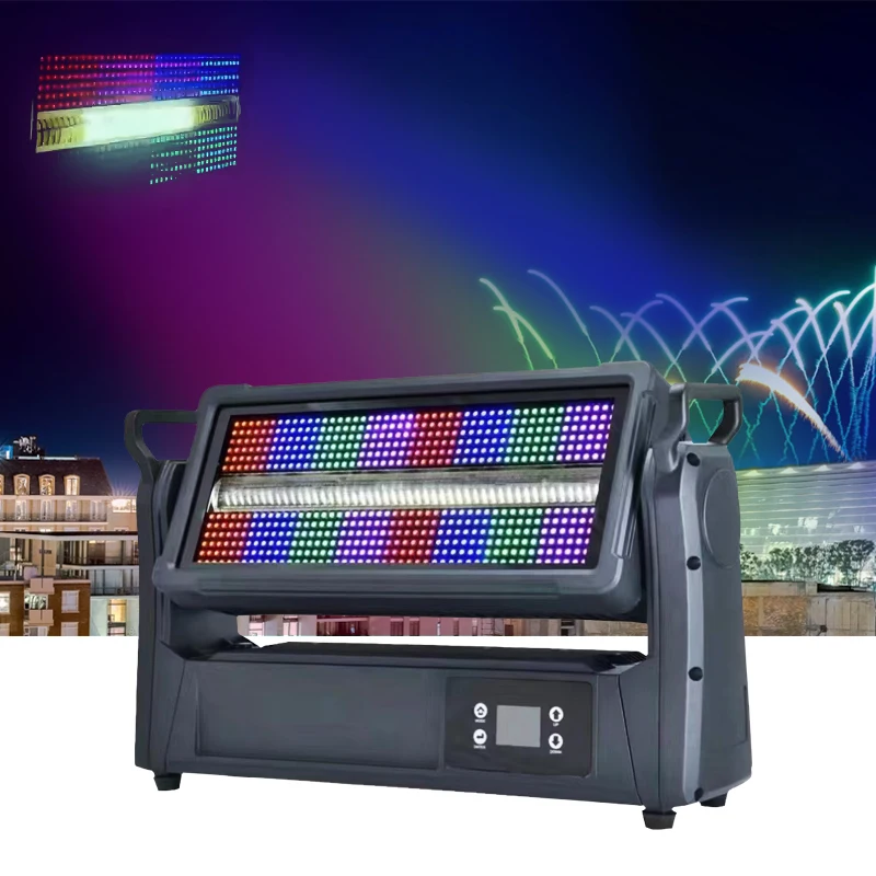 Новейшее диджейское дискотечное оборудование DMX 1000 Вт RGBW светодиодное стробоскопическое движущееся освещение со вспышкой покрашенная дрожащая головка для вечеринки в баре