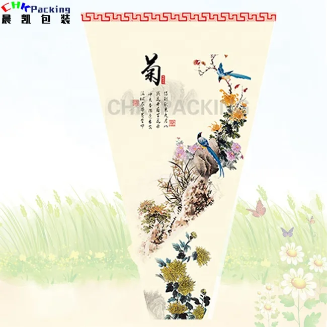 Customized Printed Plastic Fresh Flower Wrapping Sleeve