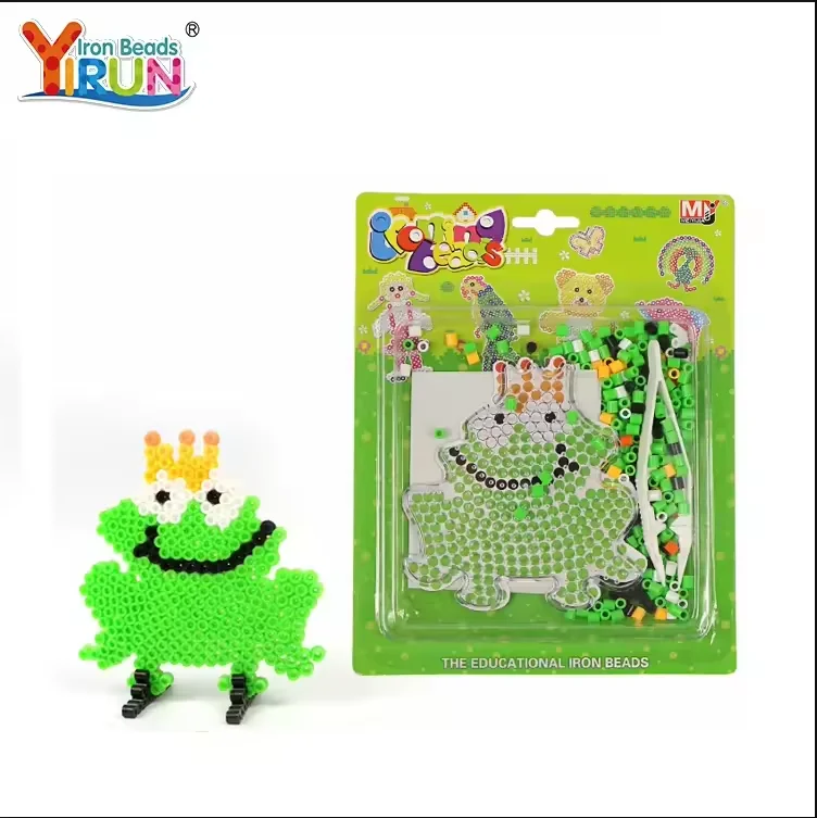 chinese toy manufacturers wholesale plastic pegboard hama perler beads diy craft kit yirun 5mm iron beads