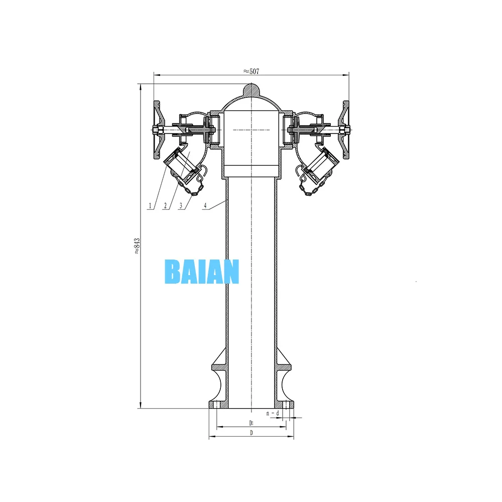 3 way dry fire hydrant