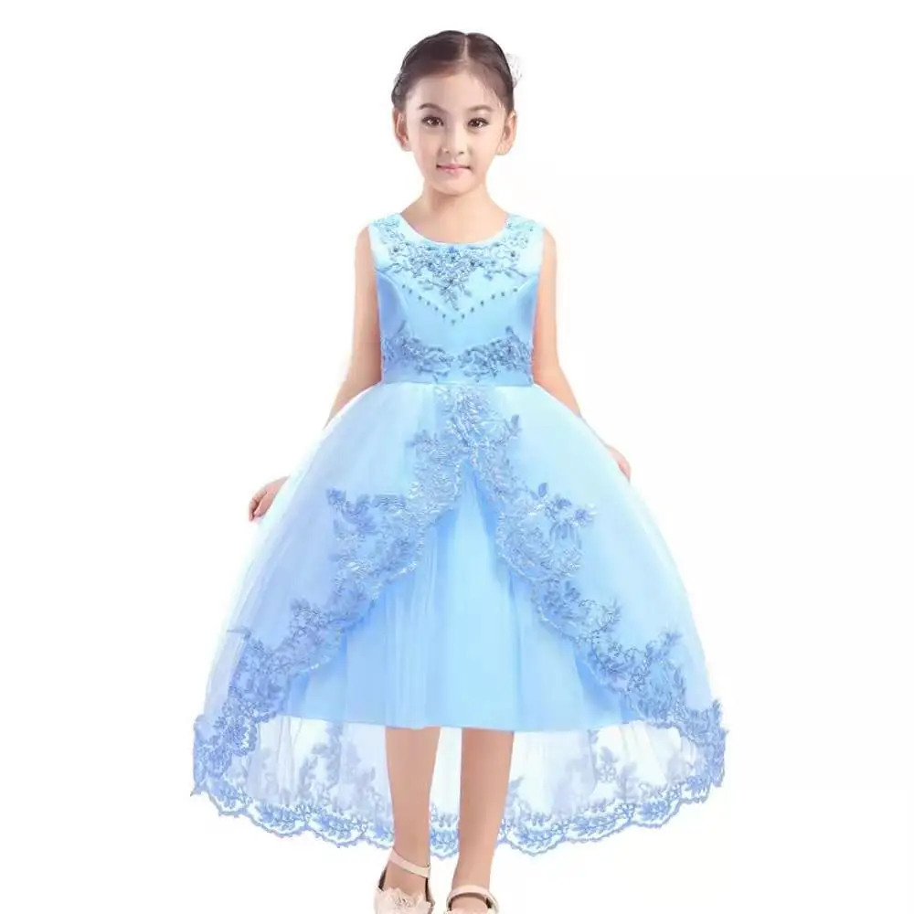 Kids Tutu Birthday Princess Party Dress for Girls Infant Lace Children Bridesmaid Elegant Dress for Girl