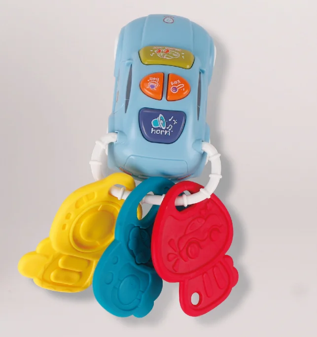 Hot Popular Kids Cartoon Music Telephone & Car & Steer Wheel 3 Pieces Toy Sets with light and sounds