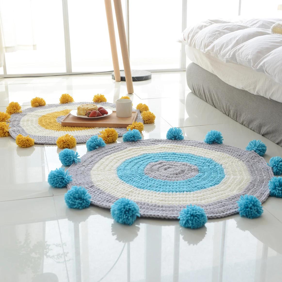 Best Selling Anti-slip Custom Home Floor Mat Concentric Circular Floor Mat