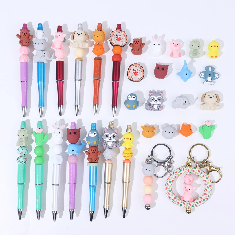 Бусины силиконовые в форме животных