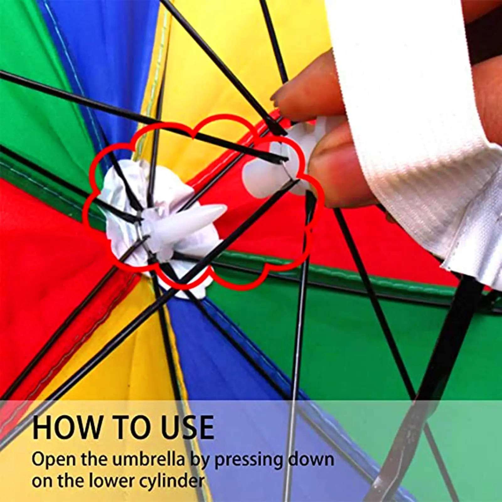 Outdoor Sport Foldable Fishing Umbrella Hat Cap Fish Caps Summer Sun protection in Garden