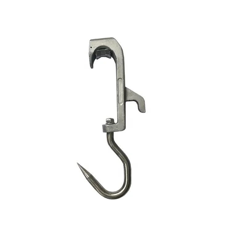 New Steel Ring Pulley Hook for Cow Abattoir Butchery Plant Equipment Custom Size for Cattle Slaughter Front Wheel Use