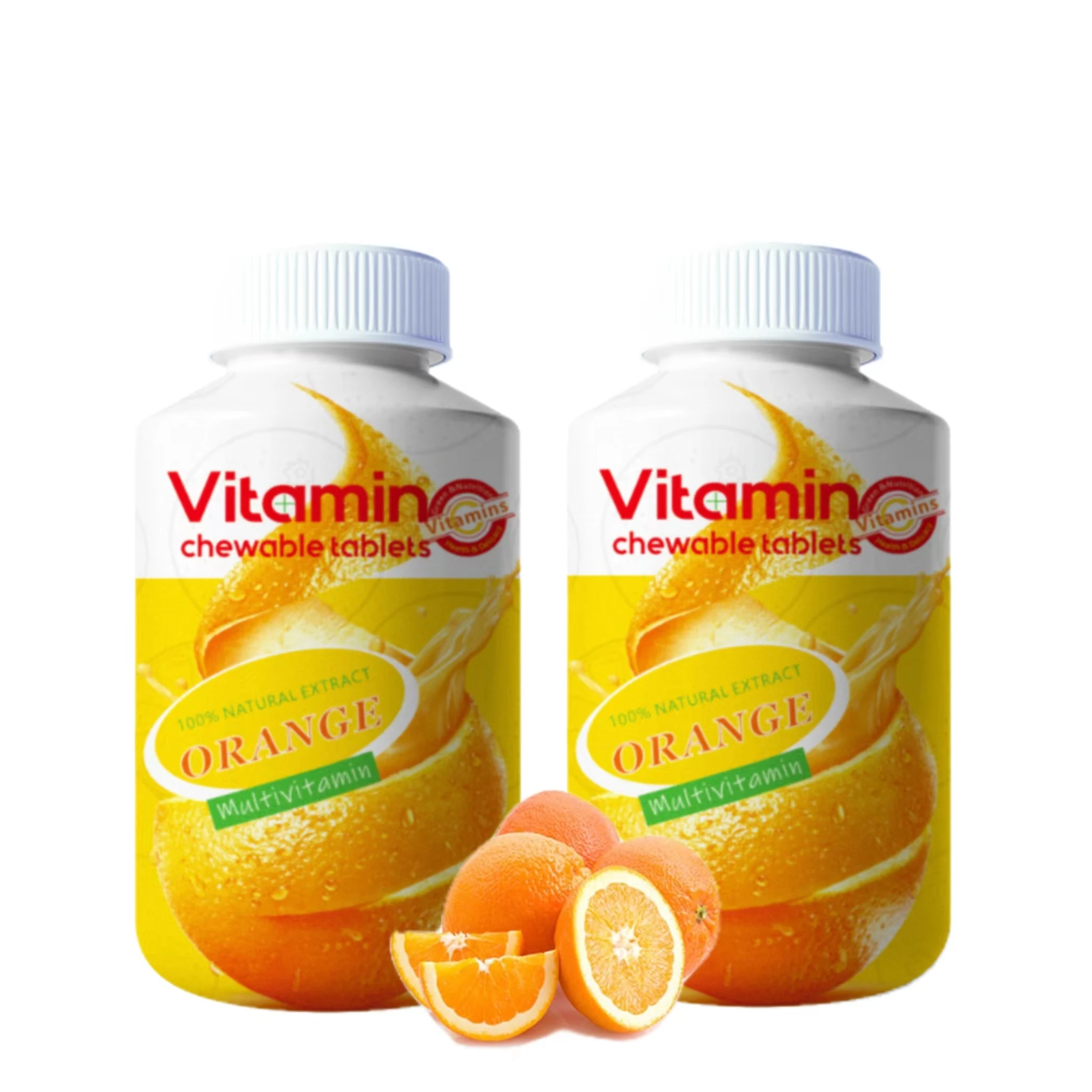 Private label Vitamin C Chewable Tablets boost energy Orange Flavor Immunity boosting Tablets candy