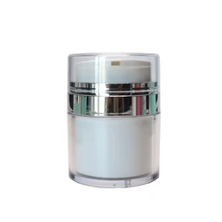 Hot 15ml 30ml 50ml White Acrylic Airless Jar  Pump Luxury Manufacturing Pump jar Cosmetics Packaging