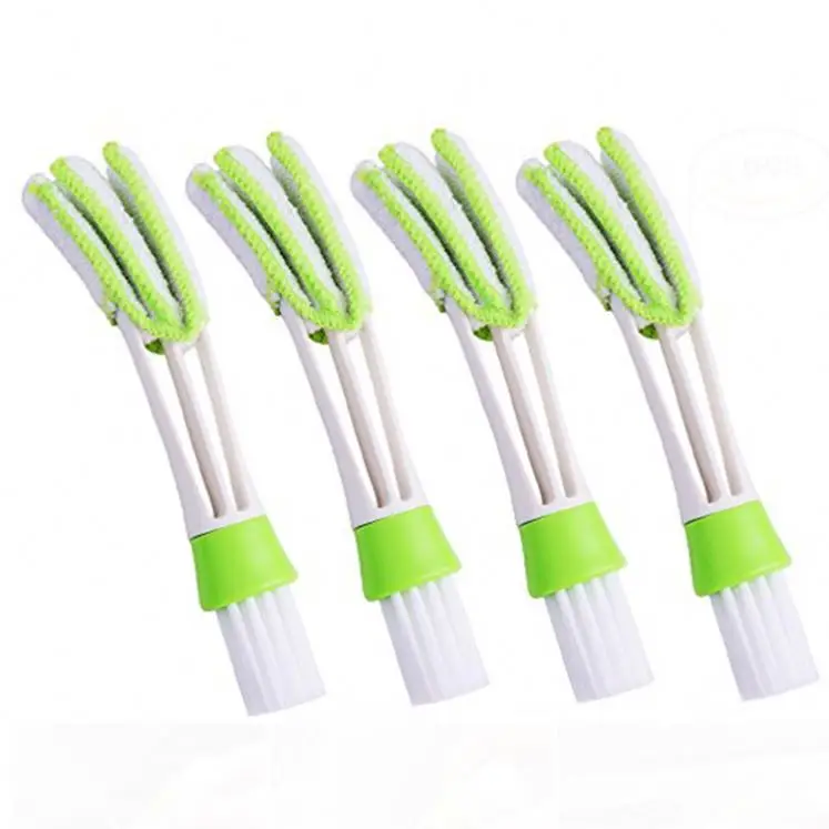 
Amazon Hot Sale Double Head Car Air Conditioner Vent Slit Cleaner Brush Window Dusting Blinds Keyboard Cleaning Brushes 