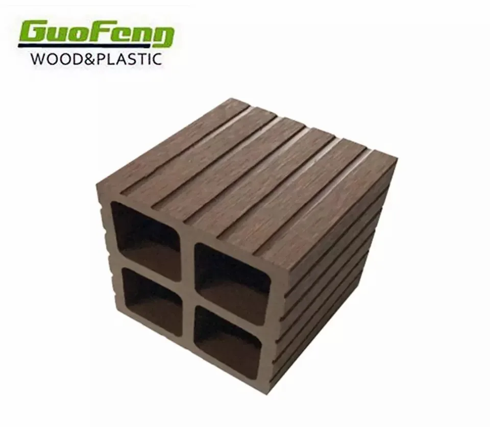 Garden outdoor durable WPC fence hollow square pole