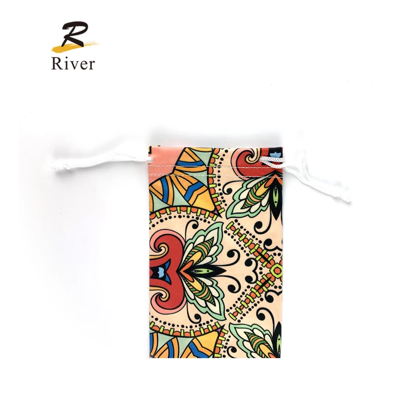 custom print microfiber cleaning pouch glasses pocket