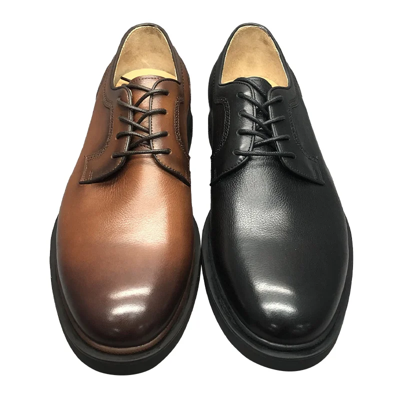 Wholesale custom soft comfort rubber sole special leather men drees shoes