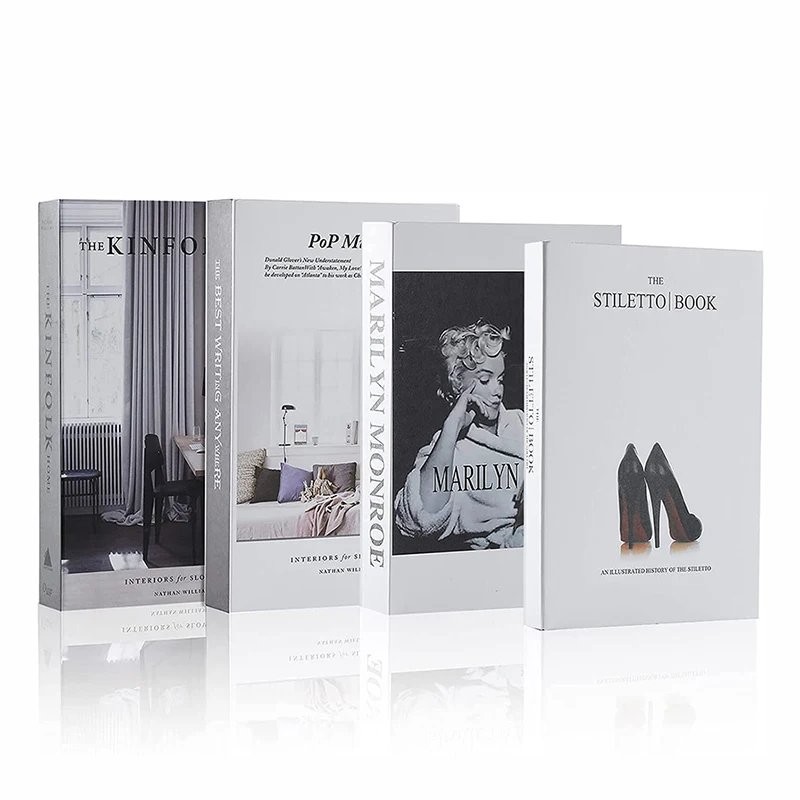 Custom Blank 3 Pieces Luxury Hardcover Decorative Book Stack decor books for Home Decoration