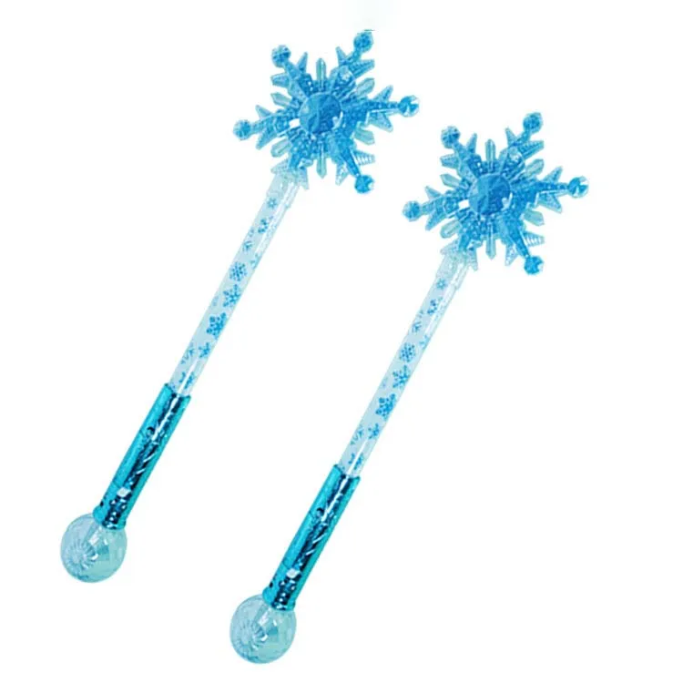 Free Sample Wholesale LED Light Snow Star Magic Wand Rainbow Led Light Stick For Girls