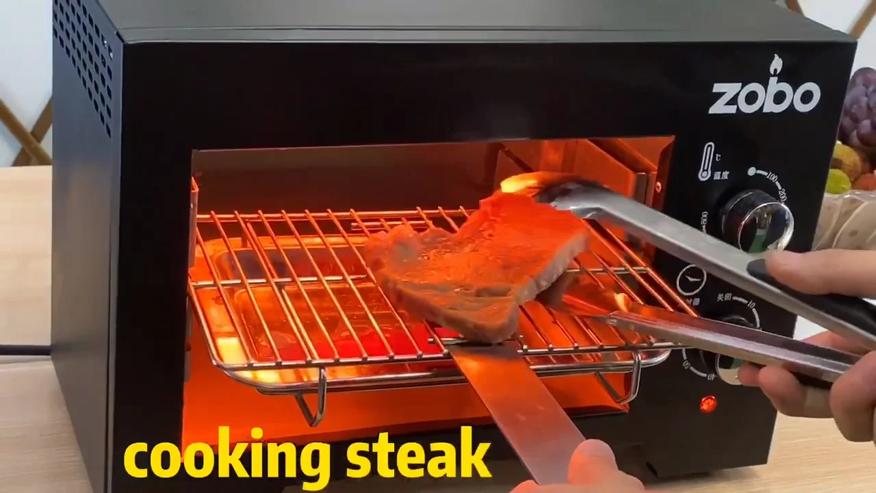 
Good Selling High Temperature Portable Stainless Steel Indoor Electric BBQ Oven With Timer 