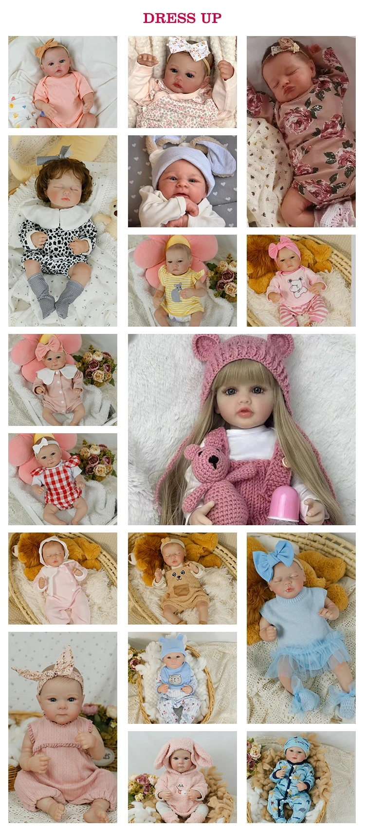 Lifereborn Wholesale Reborn Dolls 60CM Big Baby Soft Dolls Chinese Competitive Products Reborn Baby Dolls For Girls
