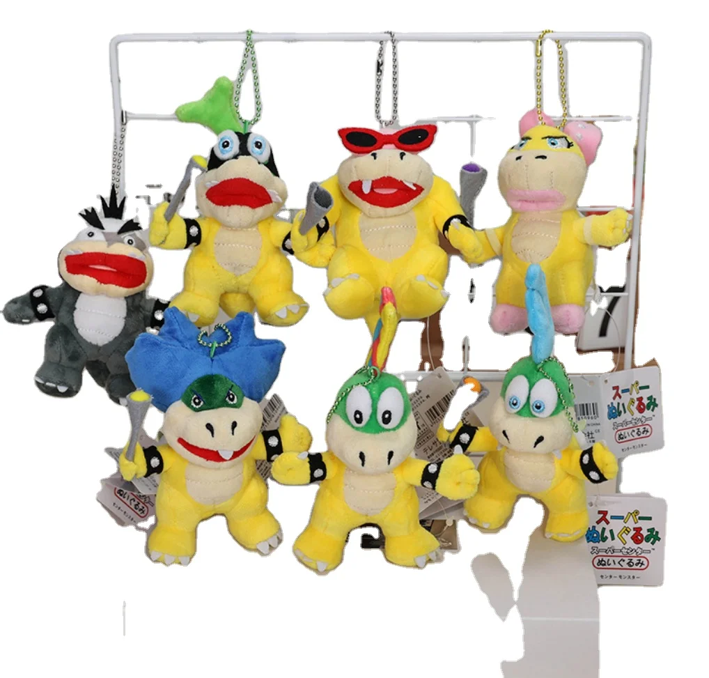 Wholesale 5inch pp cotton mario bowser plush keychain for decoration