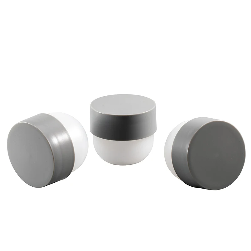 300g white body gray cover large capacity milk scrub cosmetic packaging container empty plastic jar