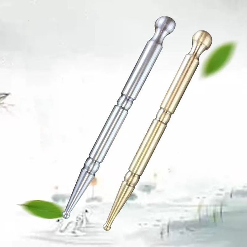 Wholesale Eye Stainless Steel Acupoint Pen Copper Ear Facial Meridians Probe Needle Pen Plantar Point Massage Reflexology Stick
