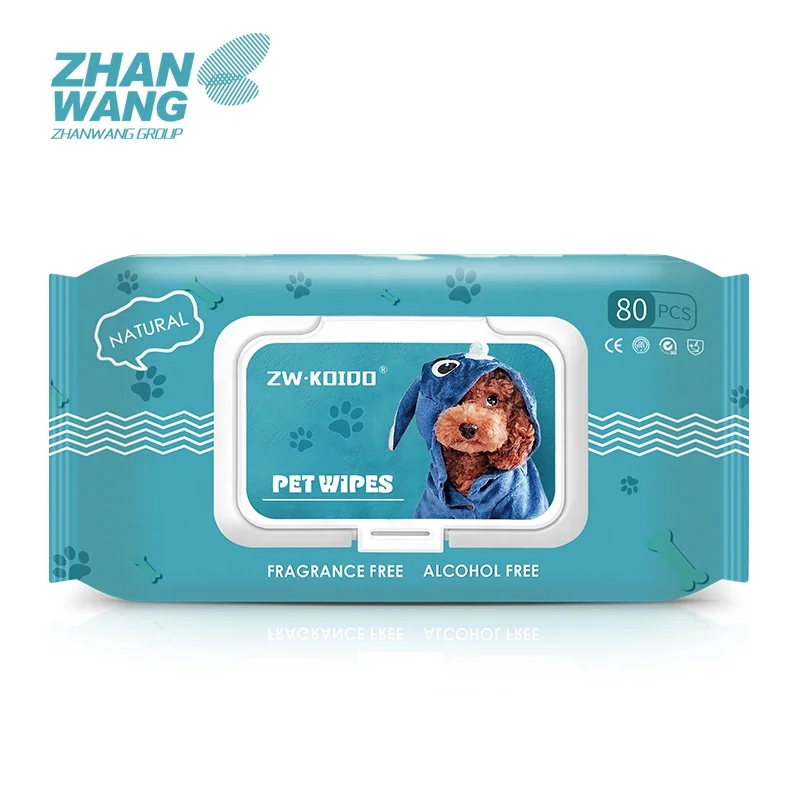 Oem Organic Antibacterial Pet Wipes Charcoal Grooming Bath Deodorizing Dog Eeye Wipes