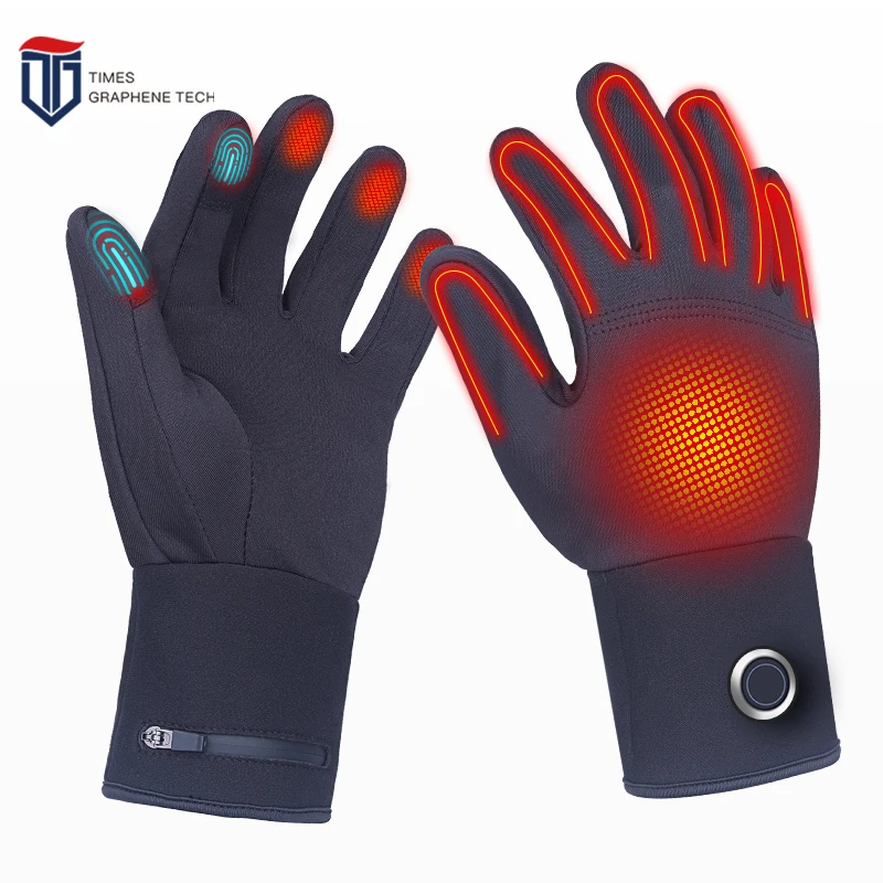 Snow Winter Baseball Football Heating Gloves Ski Thin Motorcycle Ice Hockey Hunting Heated Gloves Liners Rechargeable Man Slim