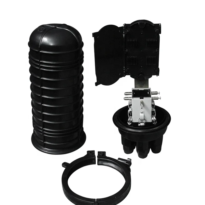 waterproof dome Fiber Optic Splice Closure 48 cores 2 inlets 2 outlets Vertical FOSC