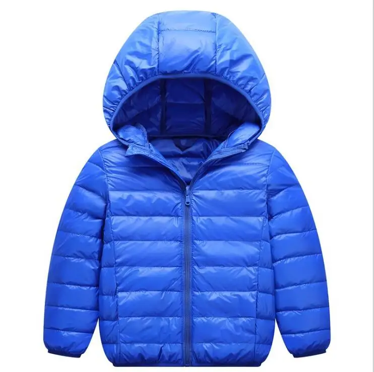 Детская зимняя теплая куртка с капюшоном и логотипом заказчика от jacktown, Ультралегкая куртка на белом утином пуху для маленьких девочек