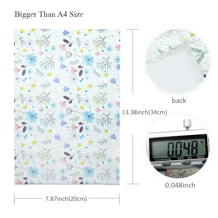 20x33cm Polka Dot Donut UV Printing Chunky Glitter Sheets Fabric For Diy Hair Bows 13858