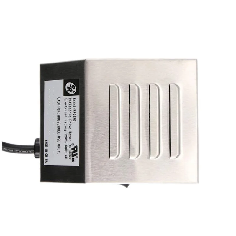 120V 4W US Plug Stainless Steel 15kgs Pig Lamb Goat Chicken Charcoal BBQ rotisserie Grill Roaster Spit Electric Motor