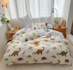 China factory  kids bedding set 100 cotton cartoon 3d printed custom duvet cover dragon series bed linen for boy