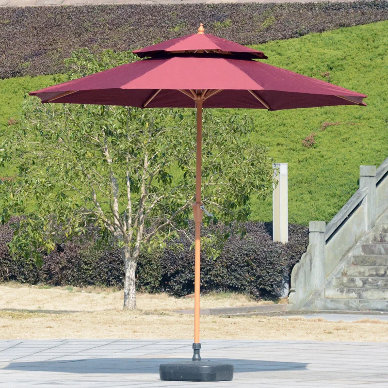 Hot Sellers 9Ft/2.7M 8 Ribs Outdoor Patio Umbrella With Tile And Crack Factory Direct Garden Parasol Sun Umbrella