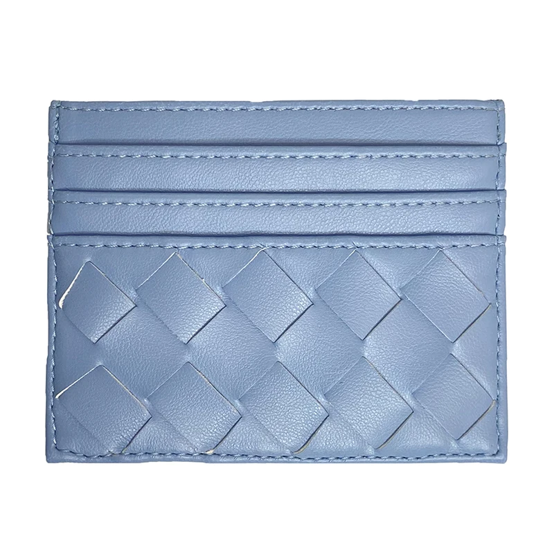 2023 Fashion Brand Luxury Handmade Women Woven Card Purse Mini Wallets