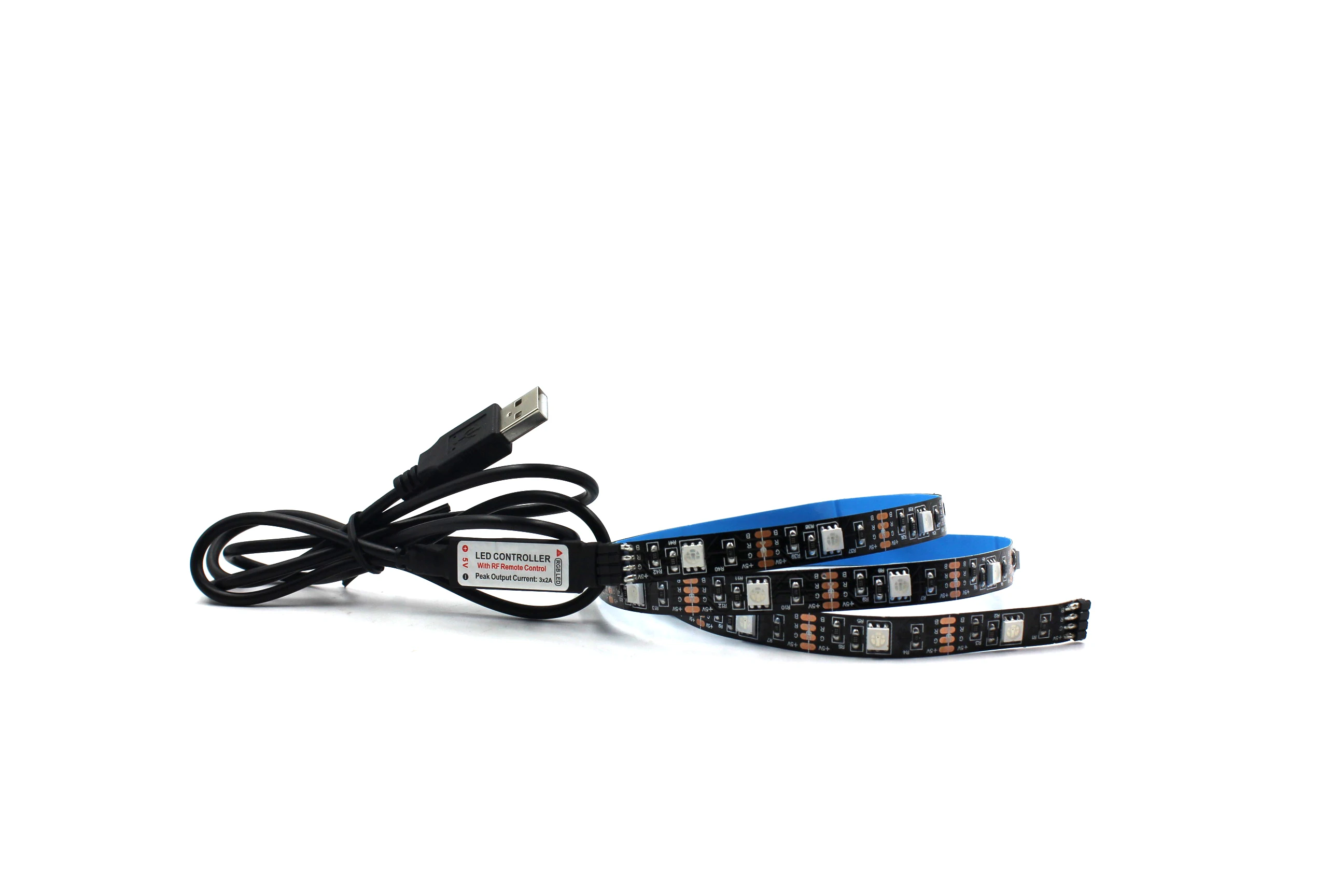 Decorative 7.2W 30LED DC5V RF Remote Controller SMD 5050RGB TV LED Flexible Strip