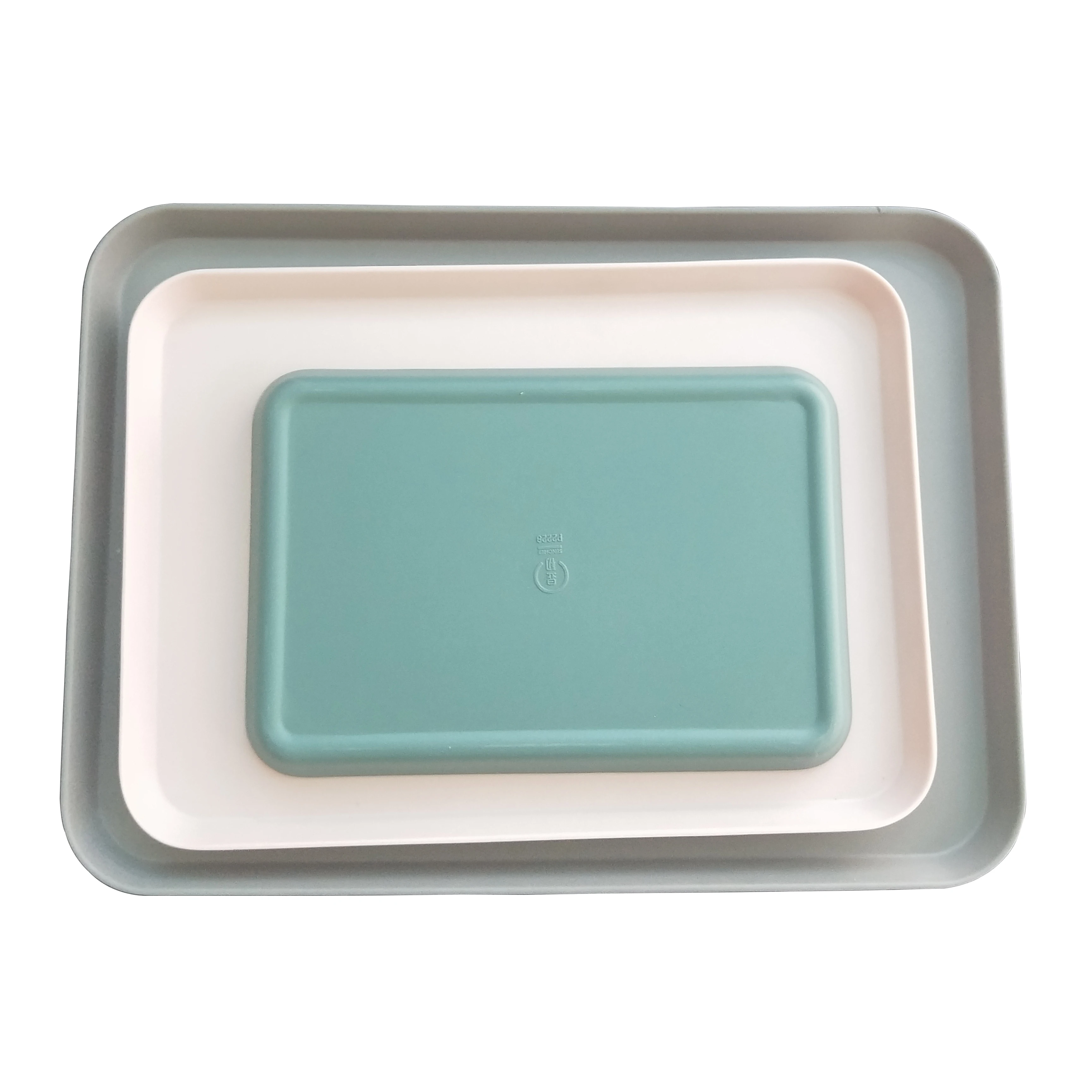 
Food grade customized Rectangle shape melamine coffee/tea serving tray sets 