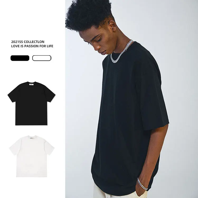 2022 Graphic Logo Custom Printed Tshirt Oversize Shirt Black White Blank Tshirts Plain T-Shirt Unisex T Shirts