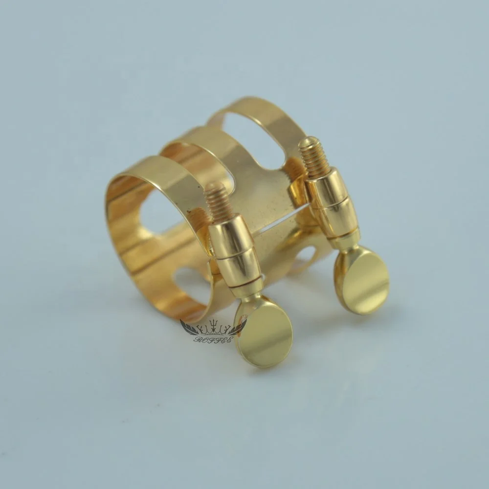 Roffee Musical Instrument Parts Accessories High Grade Gold Lacquer Alto Saxophone Sax Ligature