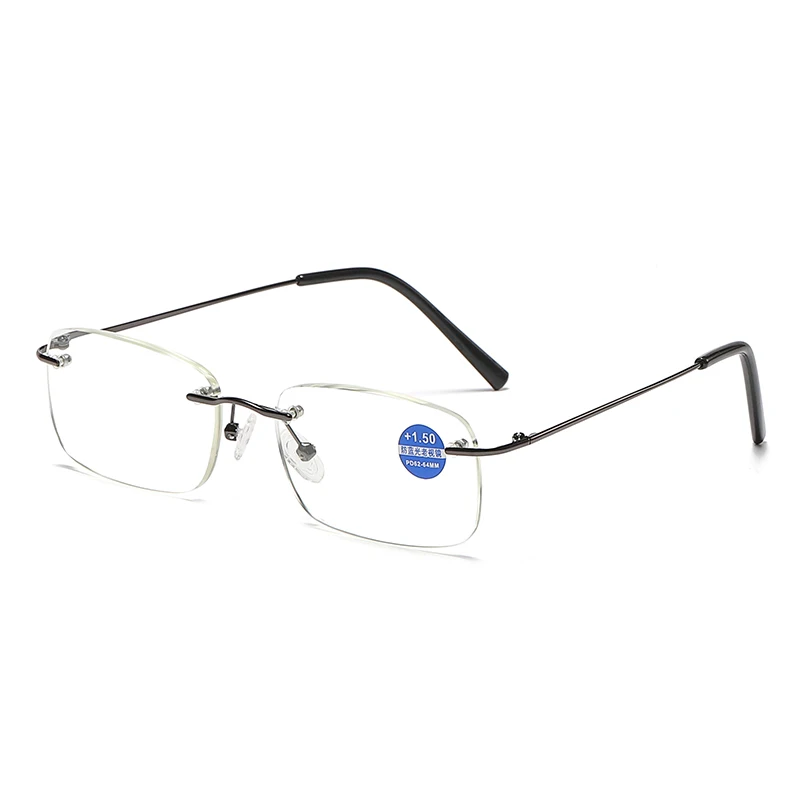 3512 rimless  blue light blocking women custom blue light filter promotional eyewear presbyopic for old people Reading Glasses