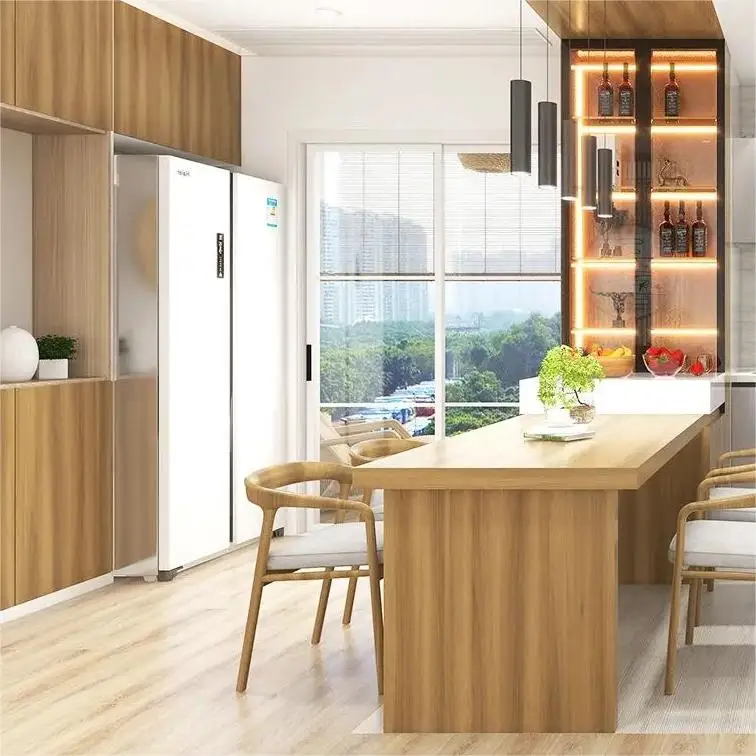 WALNUT Hot Sale New Designs Melamine Paper Laminate Board Plywood Sheet for Garden Decoration