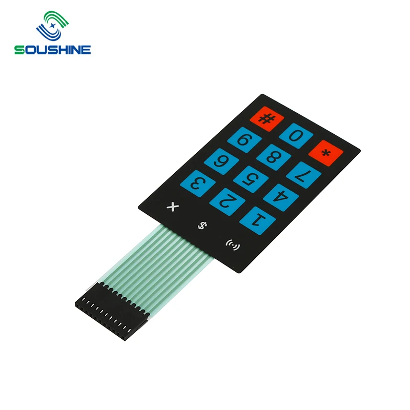 Waterproof Keypad 3x4 Matrix 20 Key Membrane Switch Keypad Access Control China Manufacturer