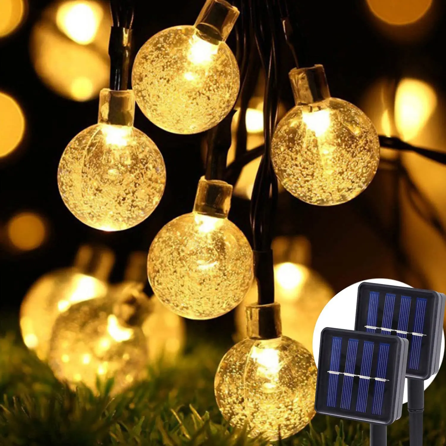 LED solar small colored lights outdoor camping waterproof stars Christmas lights pendant garden courtyard decorative lights