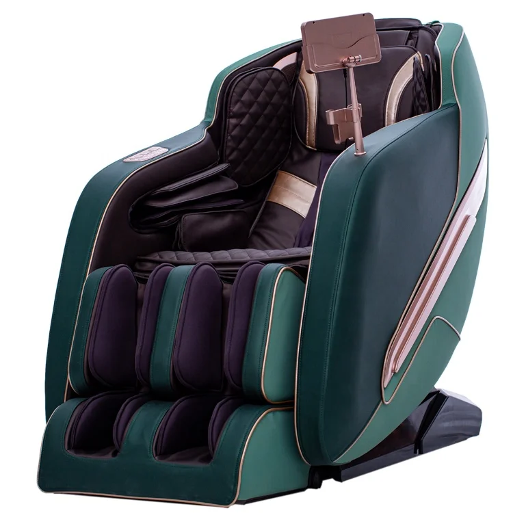 
Luxury High-end Wholesale and Eco Friendly 4d SL Track Massage Chair with Calf Roller Changing Led Light 3D Zero Gravity Massage 
