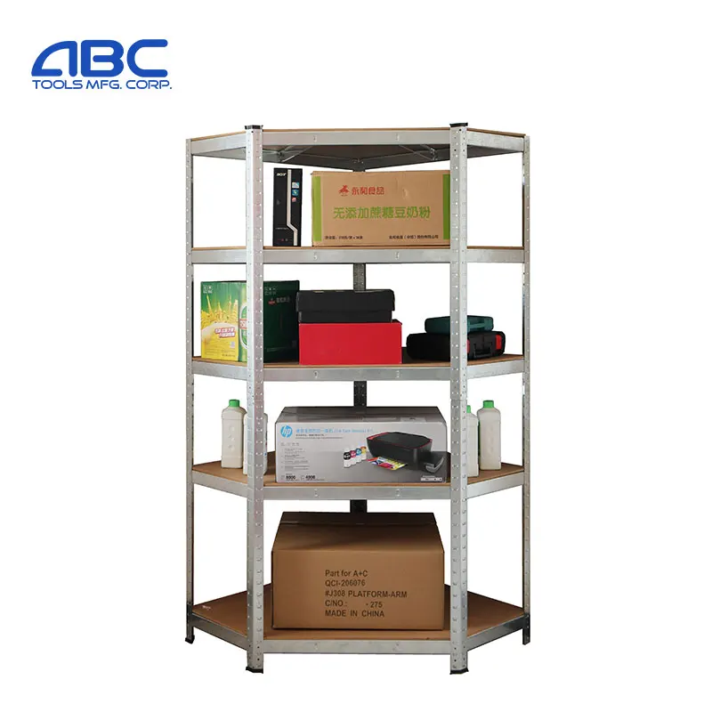 Boltless shelve 9mmmdf board steel rack 5 layersrack 40x120x200 shelf rack heavy duty boltless storage rack