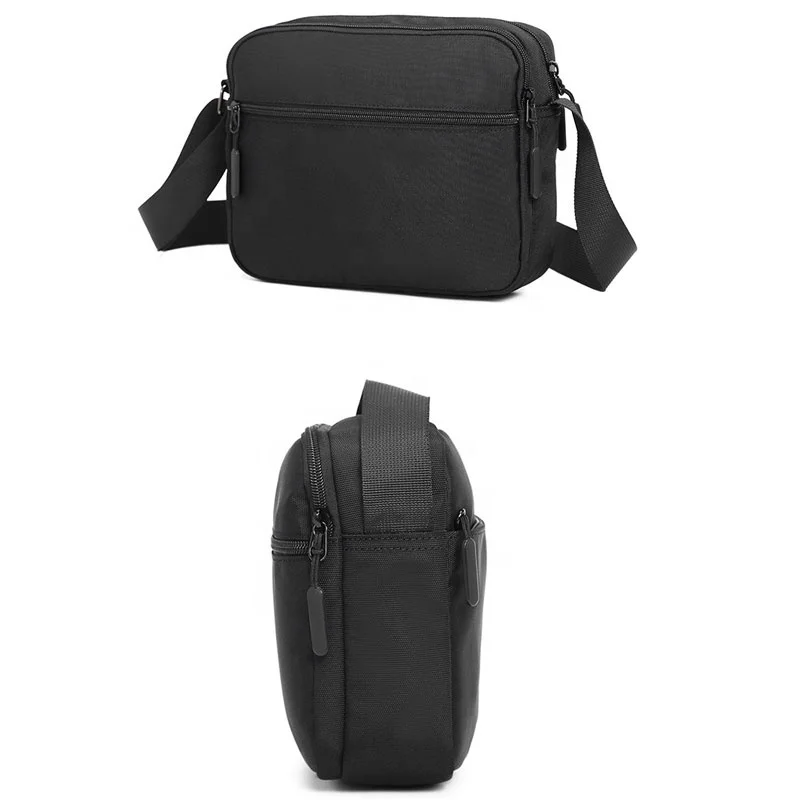 Custom Durable Nylon Oxford Lager Capacity Waterproof College Shoulder Bag Boys Crossbody Bag Male Messenger Bag for Men