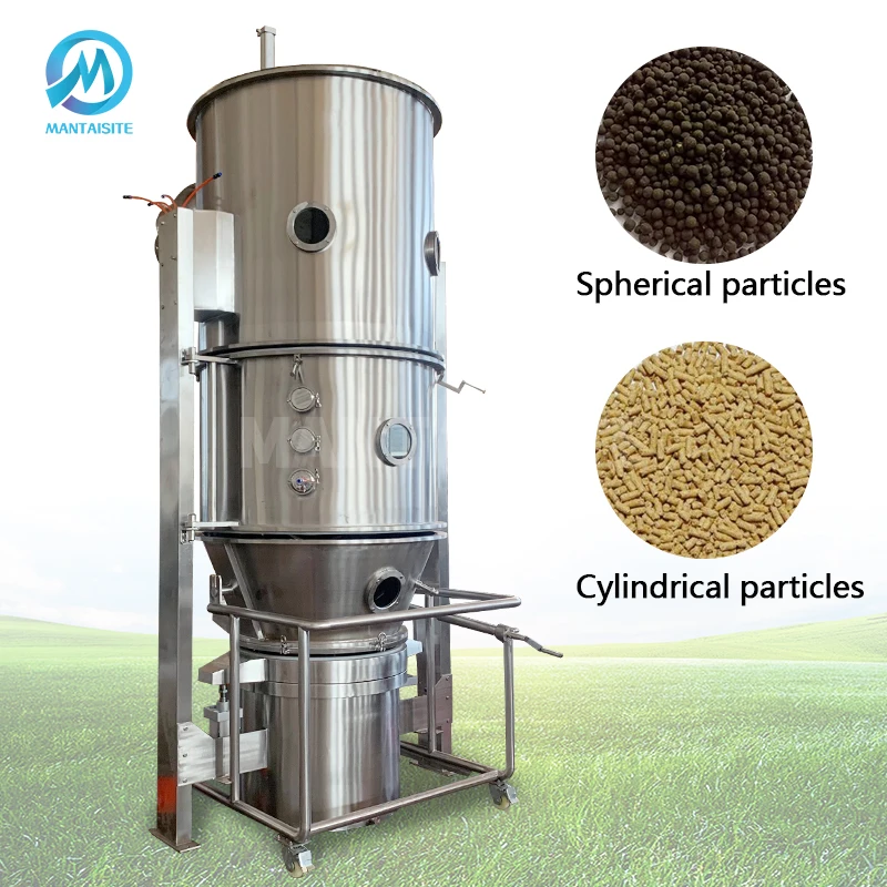CE High Speed Fluid Bed Boiling Stainless Steel Granulator Price Protein Corn Germ Pellet Fluid Bed Dryer Granulator
