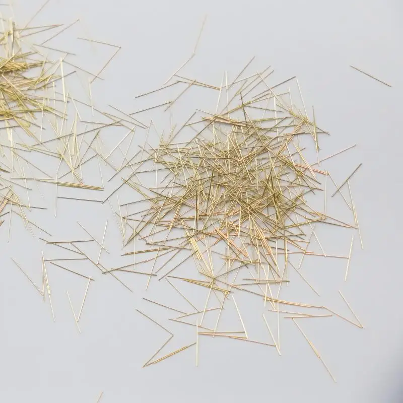Professional Supply Brass Coated Metal Straight Steel Fiber UHPC Copper Coated Micro Steel Fiber Building Materials