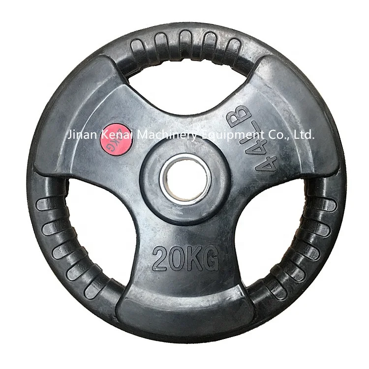 amazing gym equipments PS-D40 kg system black rubber weight plats with Non-toxic and non-pungent taste