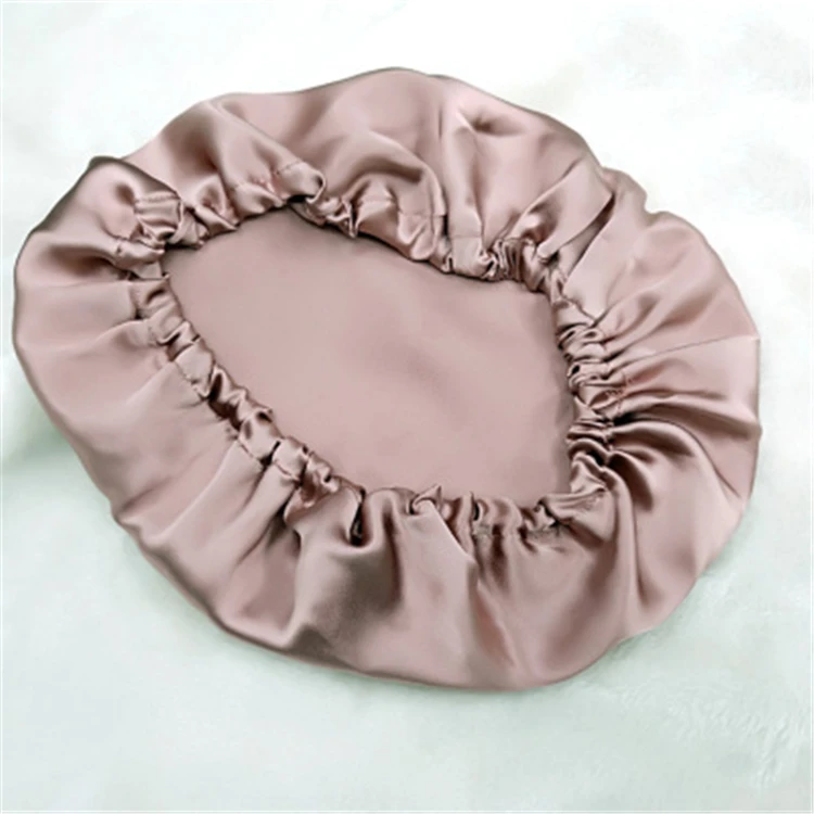 
Manufacture Produce Different Color Available Professional 100% Mulberry Large Size Silk Sleeping Hair Cap 